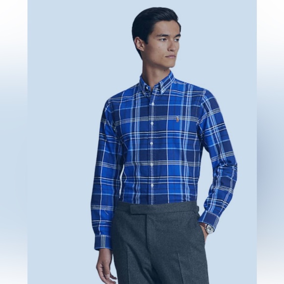 NWT Polo Ralph Lauren Classic Fit Button Down Oxford Shirt Men’s S Plaid $125